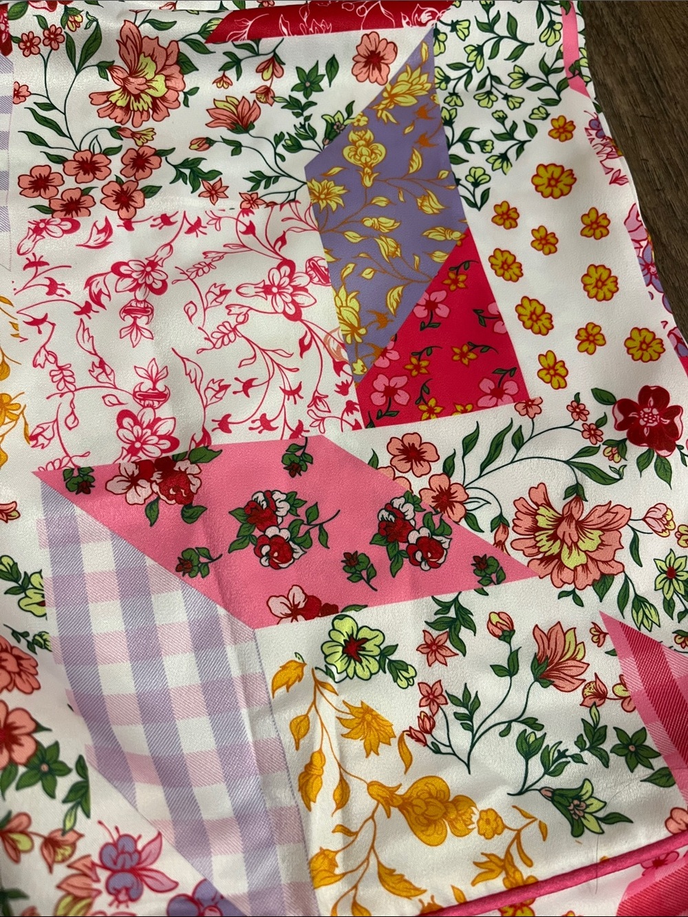 Women’s NWT Simply Southern Pink Floral Patchwork two piece Pajamas - Picture 2 of 4